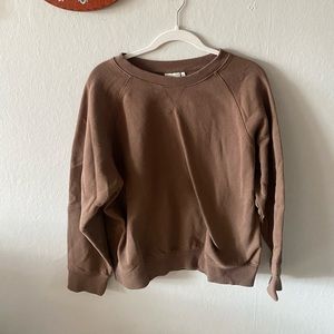 Richer Poorer mocha brown crewneck